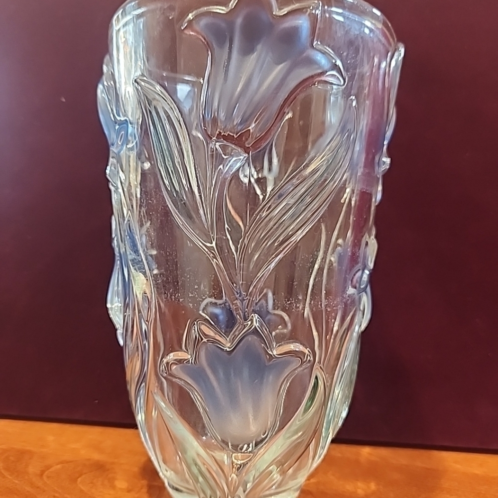 Mikasa Bluebells Painted Glass Vase 8" - Picture 5 of 7